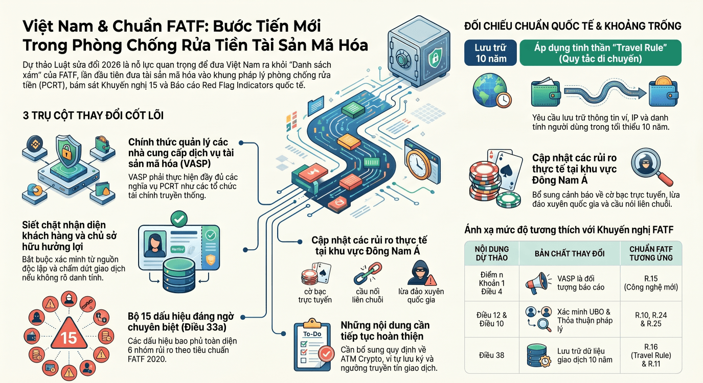 Khuyến nghị FATF và Dự thảo Luật sửa đổi, bổ sung Luật Phòng, chống rửa tiền 2026 của Việt Nam